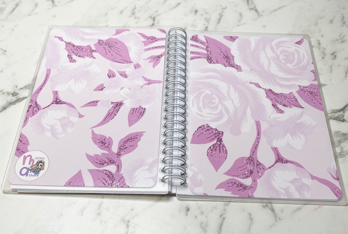 Reusable sticker album 5x7 4X6 Pink flowers