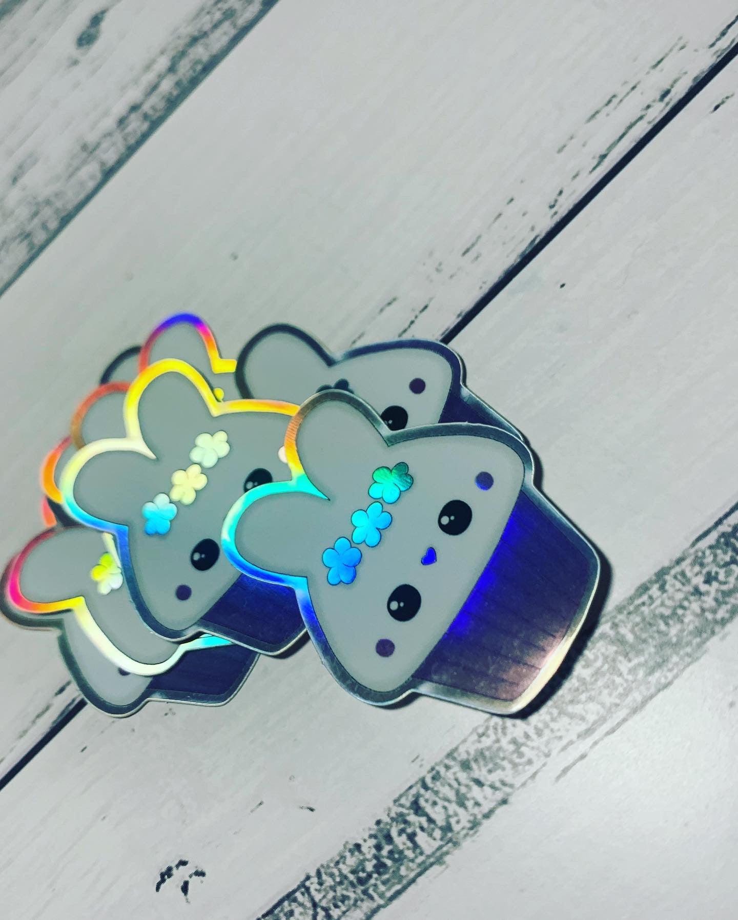 Vinyl Holo Bunny Cupcake