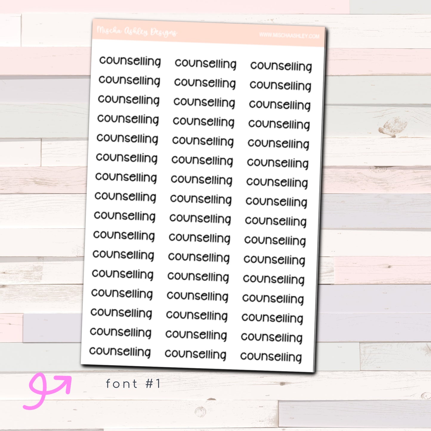 Script stickers | COUNSELLING