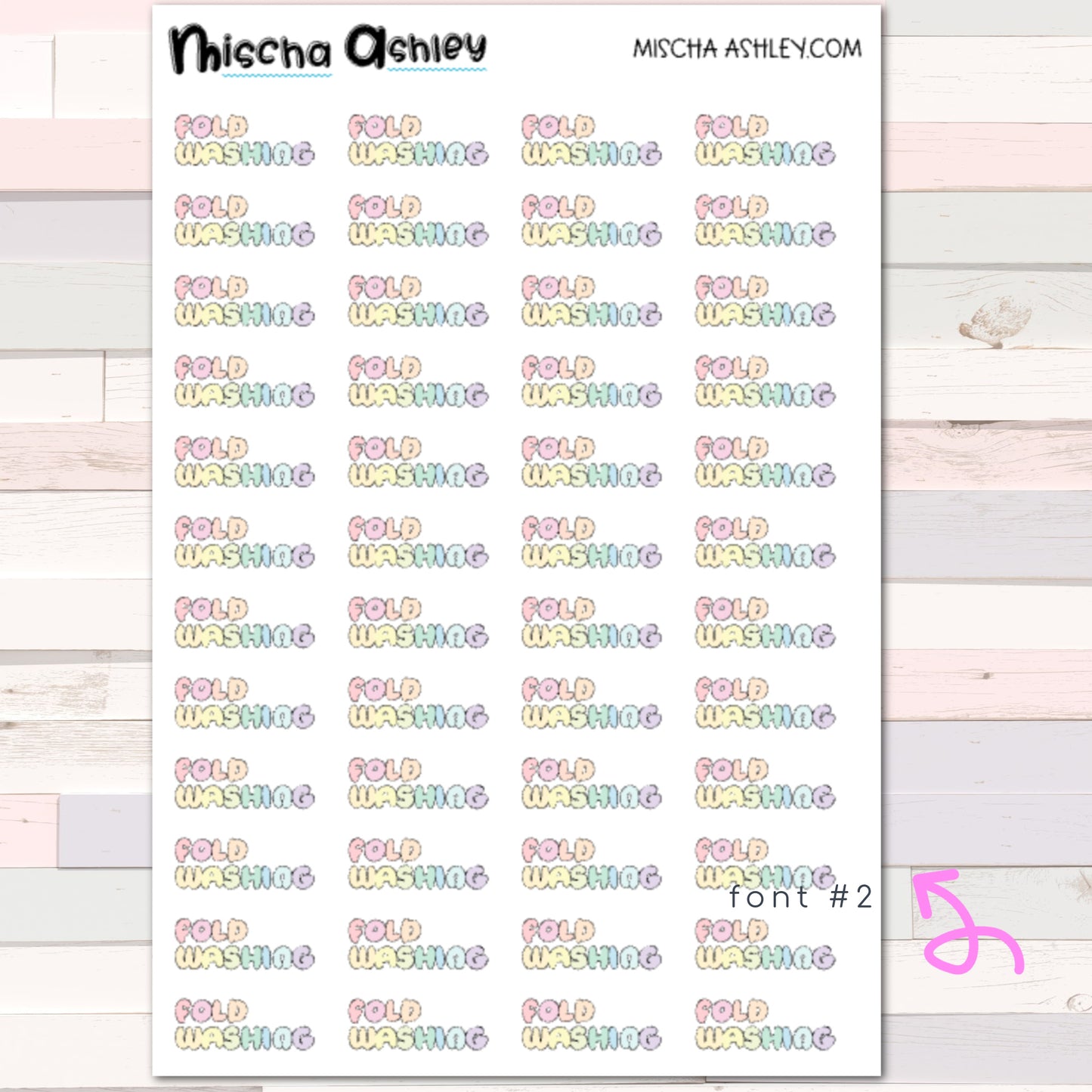 Script stickers | FOLD WASHING