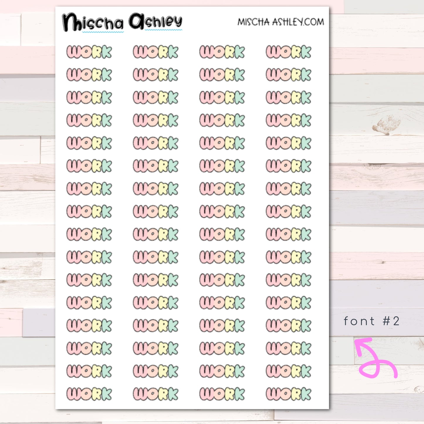 Script stickers | WORK