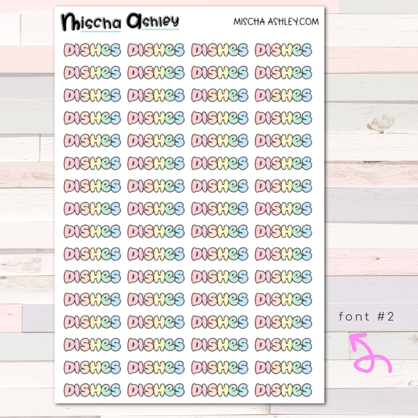 Script stickers | DISHES