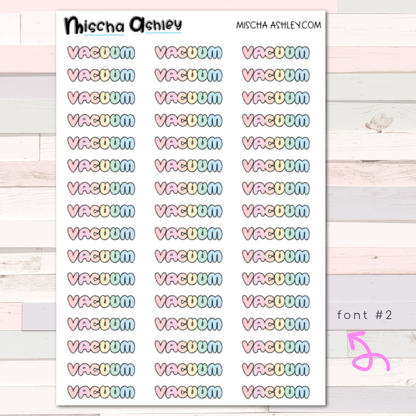 Script stickers | VACUUM