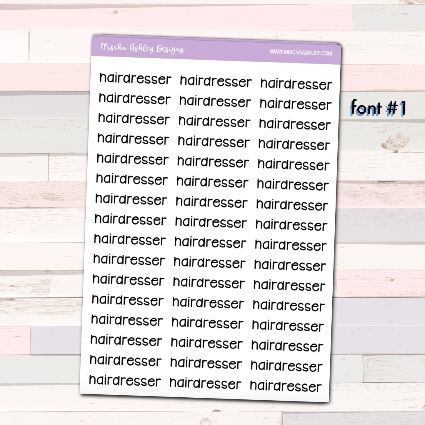 Script stickers | HAIRDRESSER