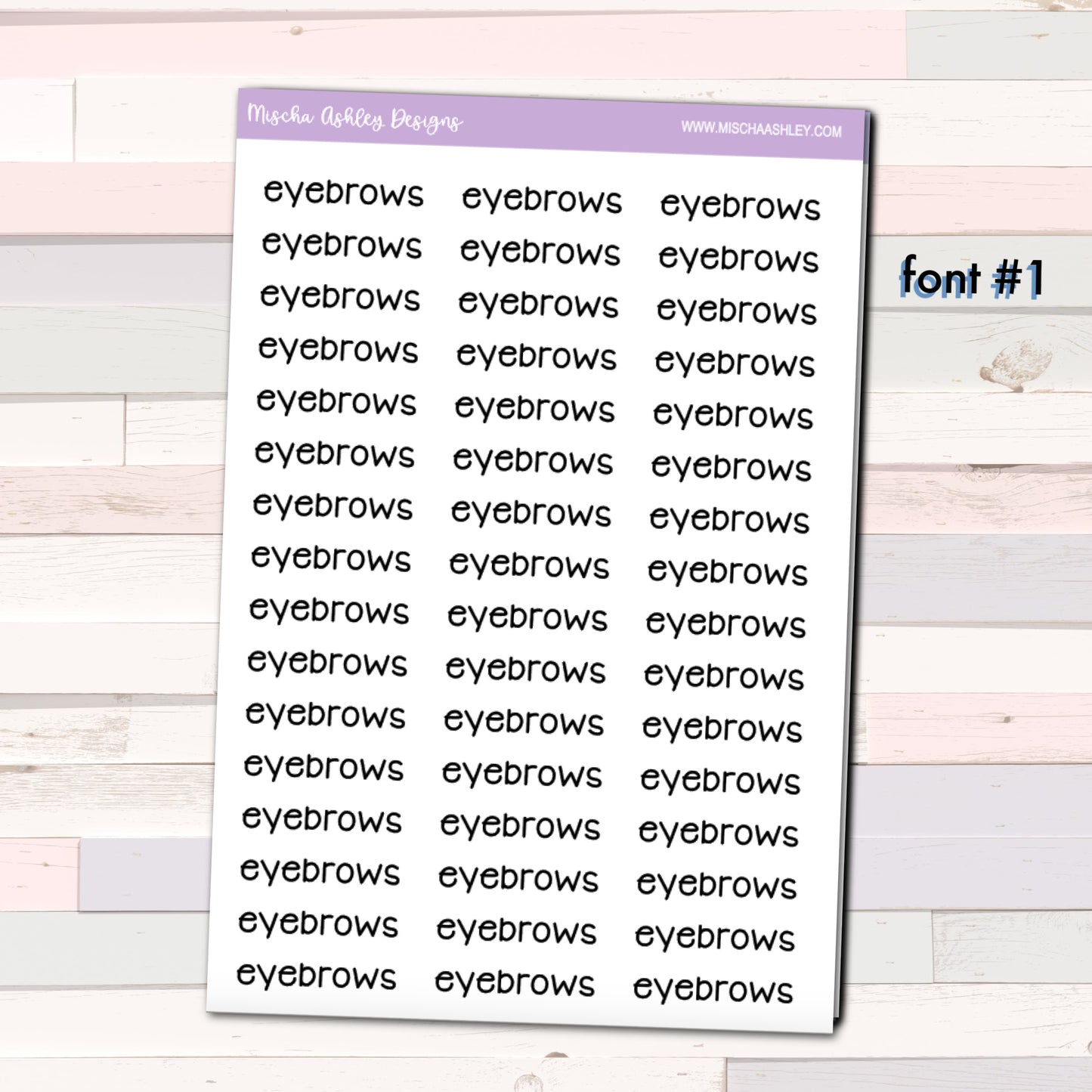 Script stickers | EYEBROWS