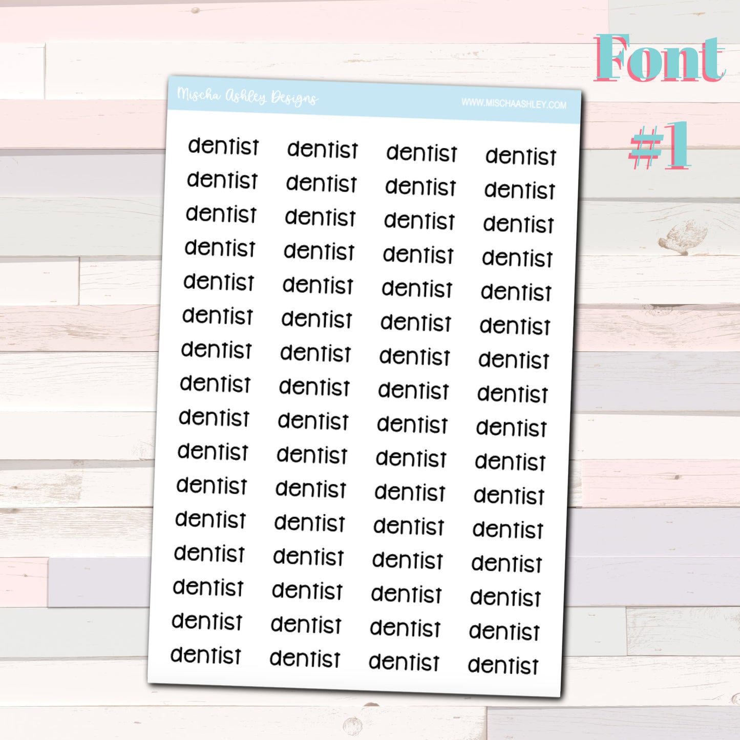 Script stickers | DENTIST
