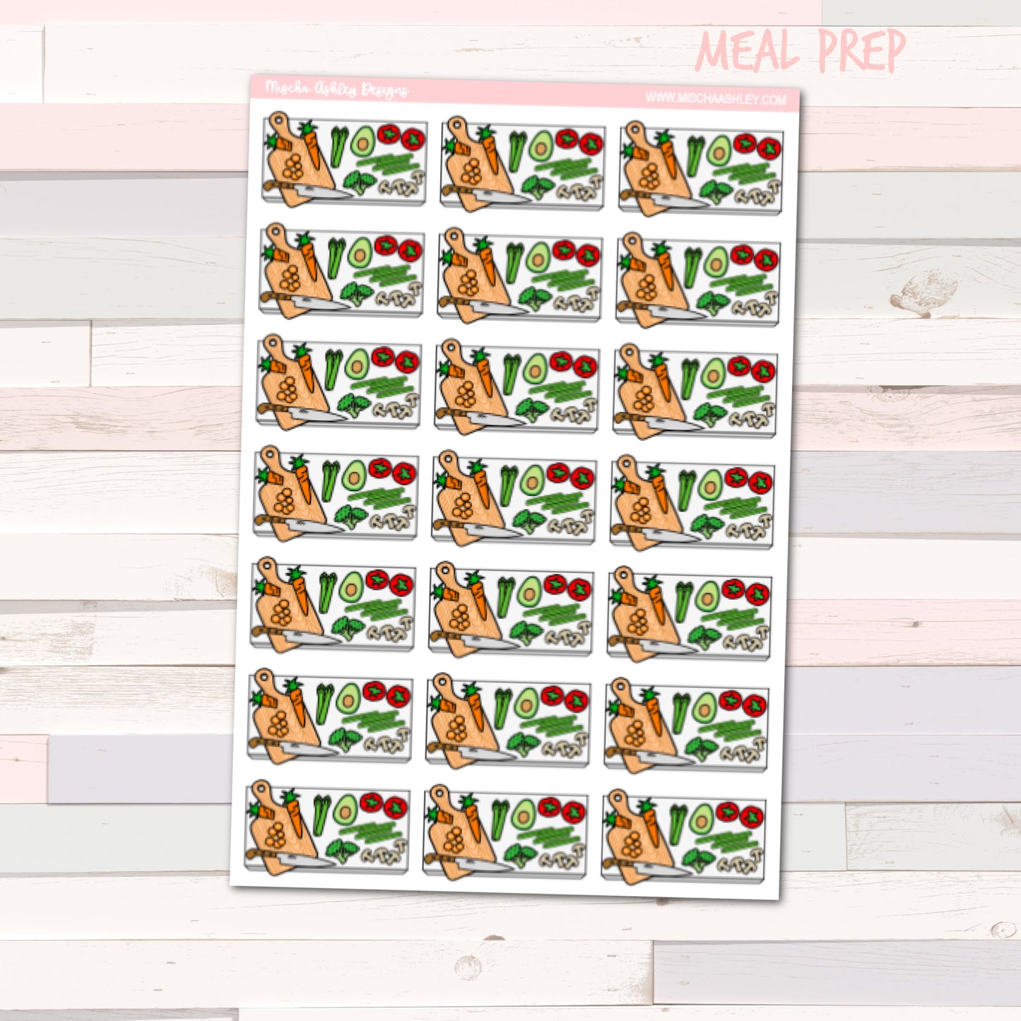 Flat lay stickers | MEAL PREP