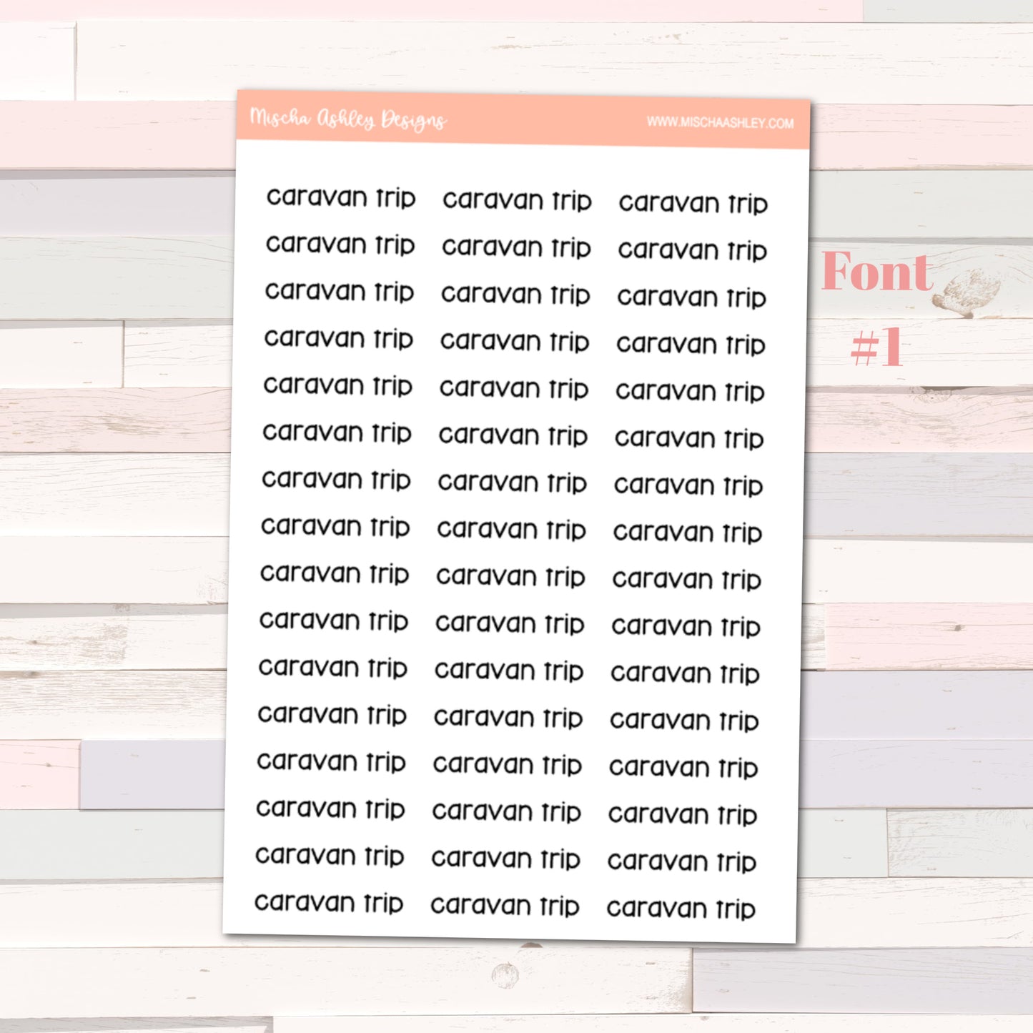 Script stickers | CARAVAN TRIP