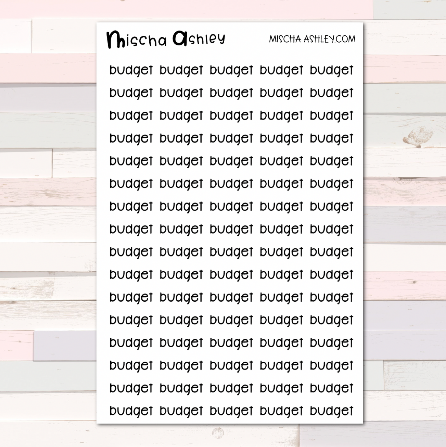 Script stickers | Budget