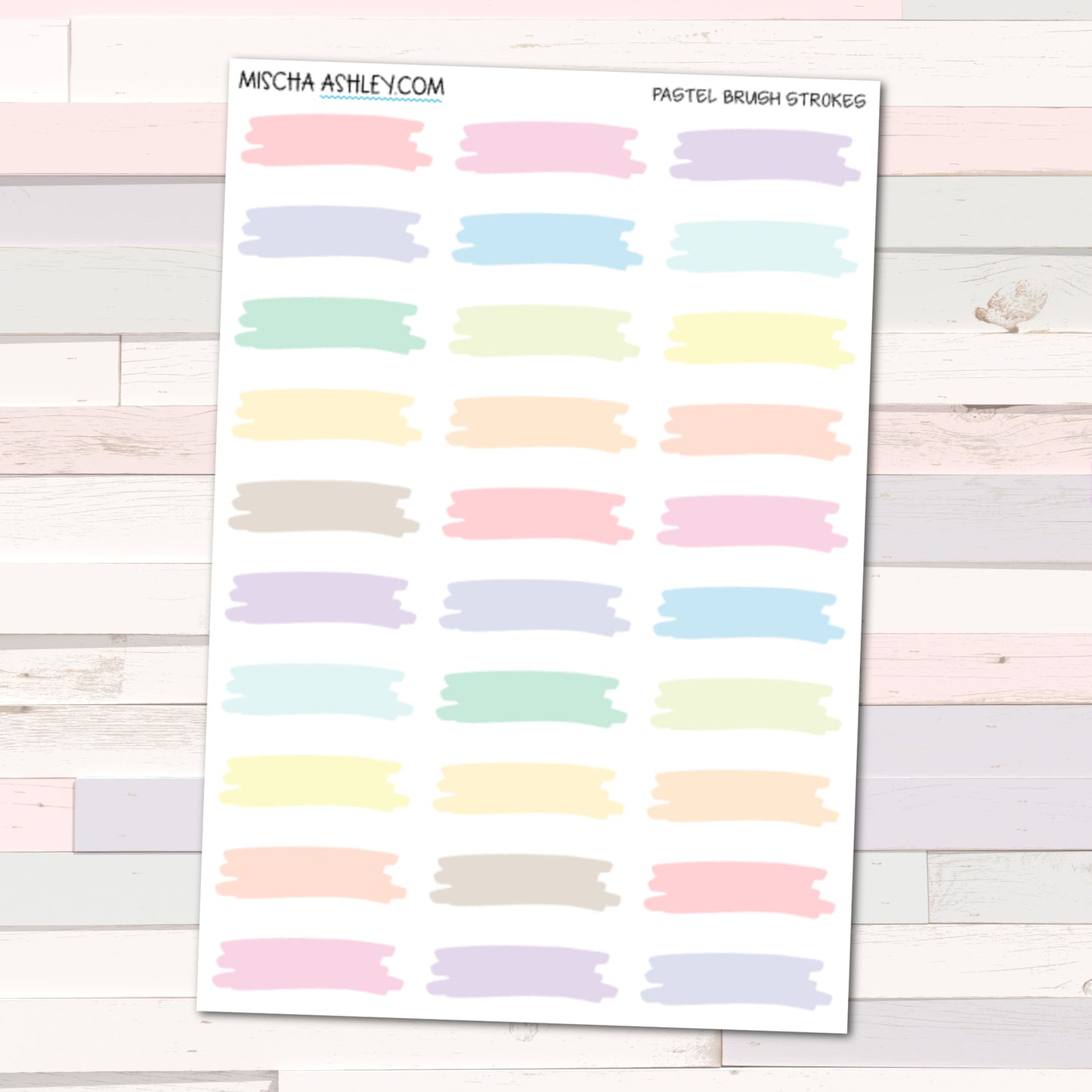 Pastel brush strokes - paint swatches