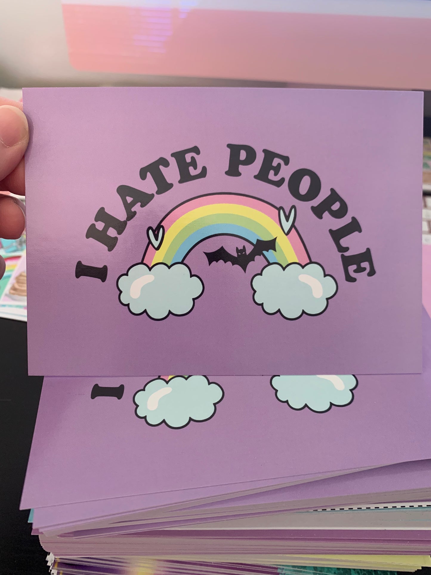 I hate people A6 postcard