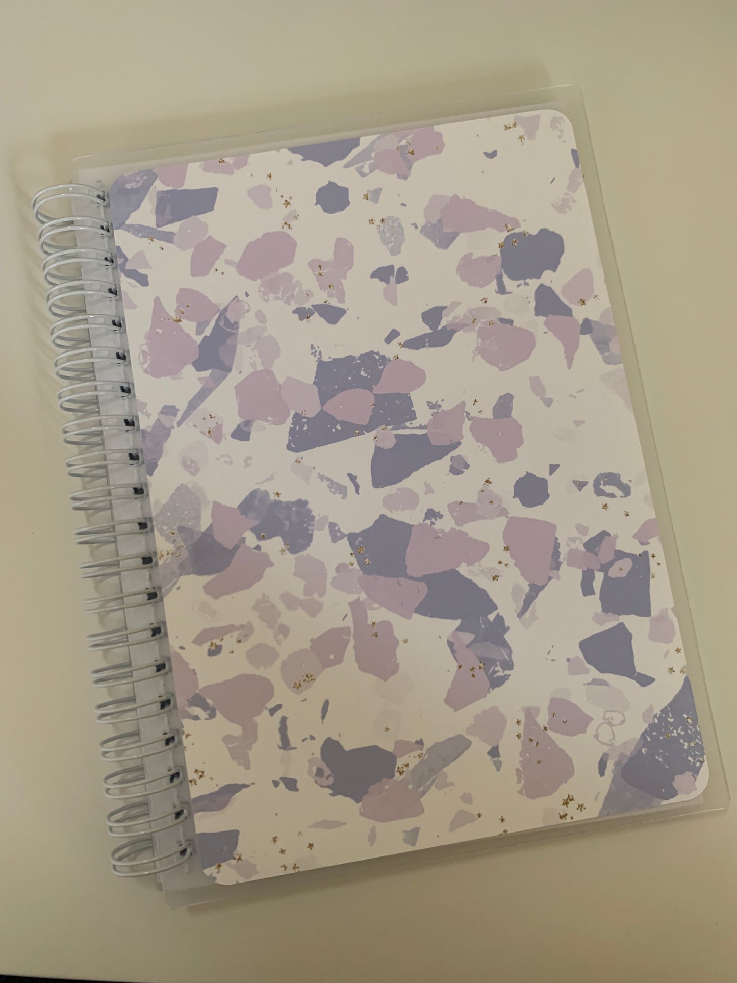 Reusable - sticker book - Sticker Album - Purple terrazzo