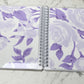 Reusable sticker album 5x7 4X6 Purple flowers and white background