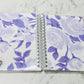Reusable sticker album 5x7 4X6 Purple flowers and white background