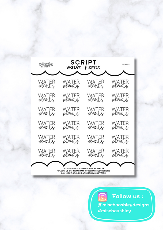 WATER PLANTS script FOIL