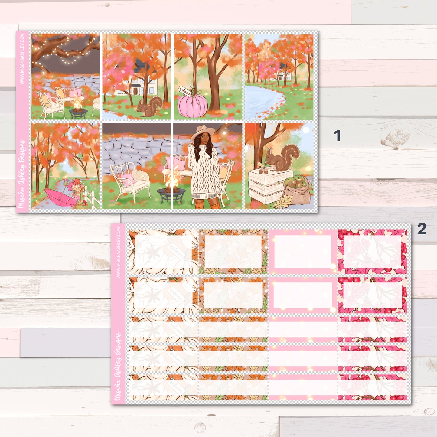 Autumn - Weekly Sticker Kit - Erin Condren Vertical Planner
