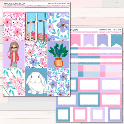Spring Bloom - Weekly Sticker Kit - Erin Condren Planner Stickers