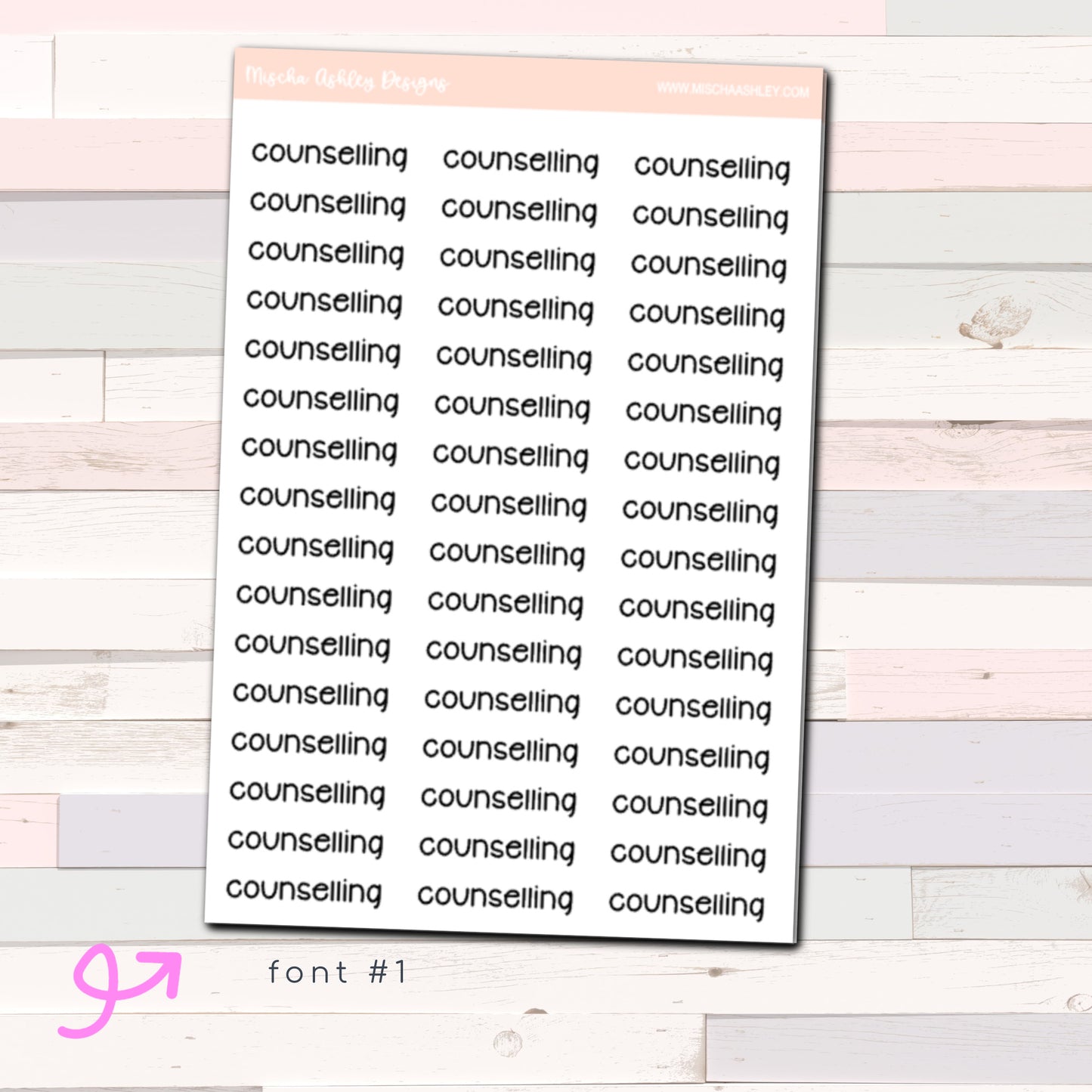 Script stickers | COUNSELLING
