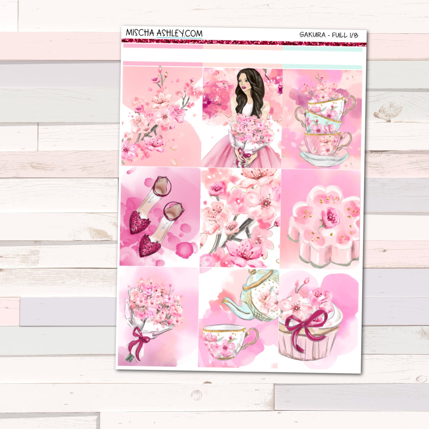 Sakura - Weekly Sticker Kit - Erin Condren Planner Stickers
