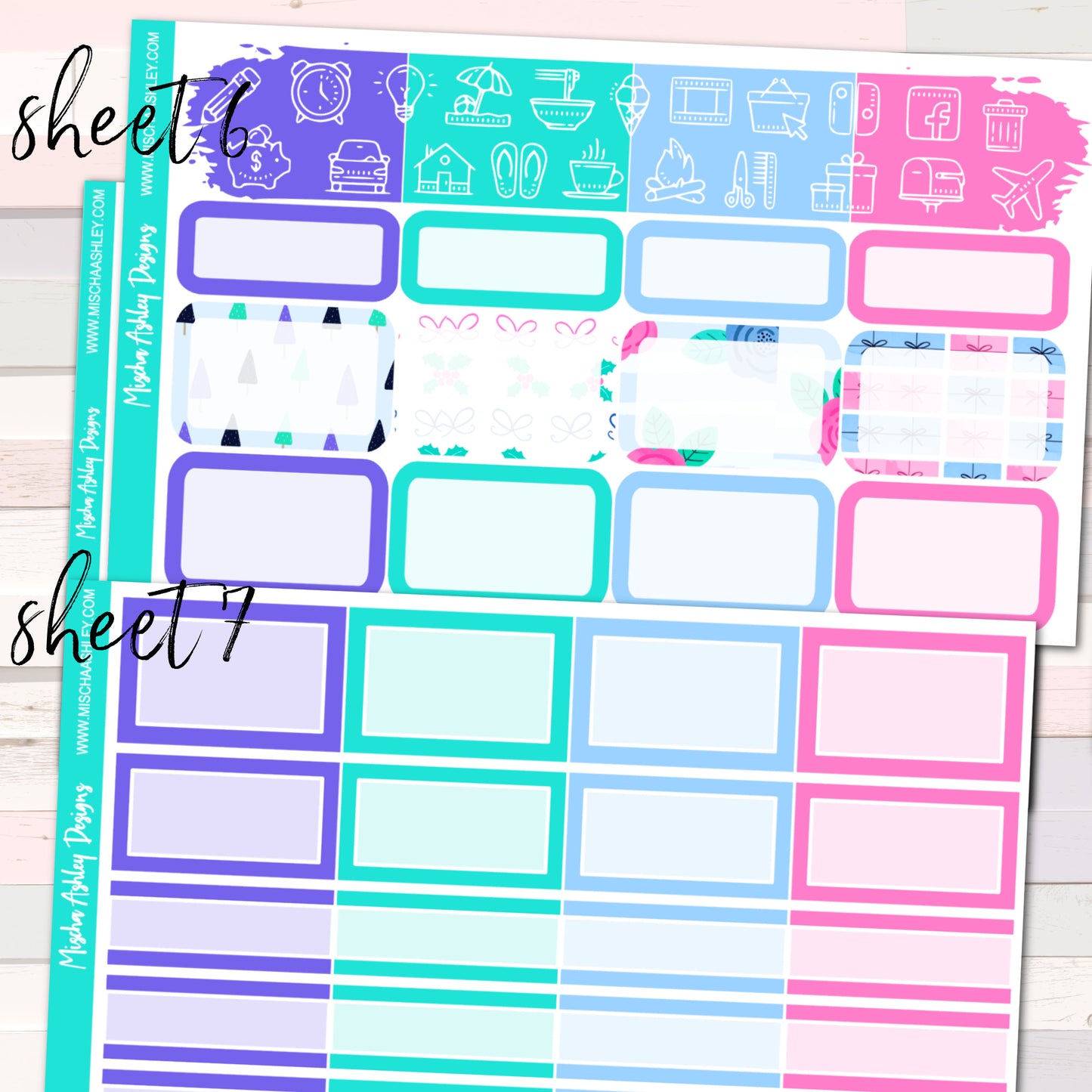 FOXY XMAS- Weekly Sticker Kit - Erin Condren Vertical Planner