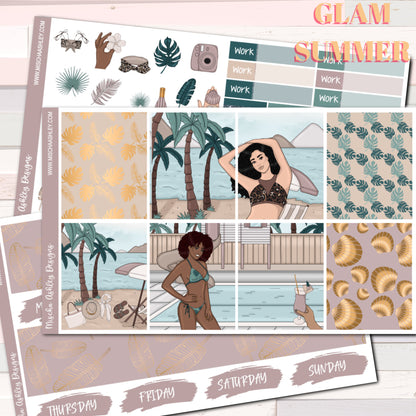 Glam Summer - Weekly Sticker Kit