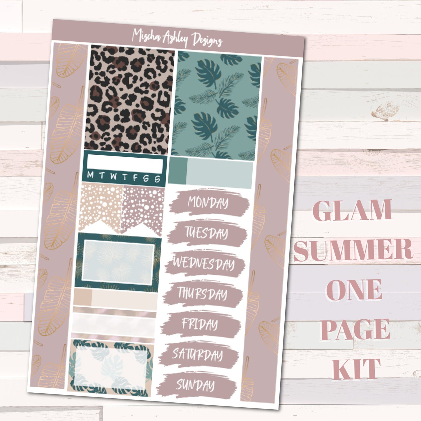 Glam Summer - Weekly Sticker Kit