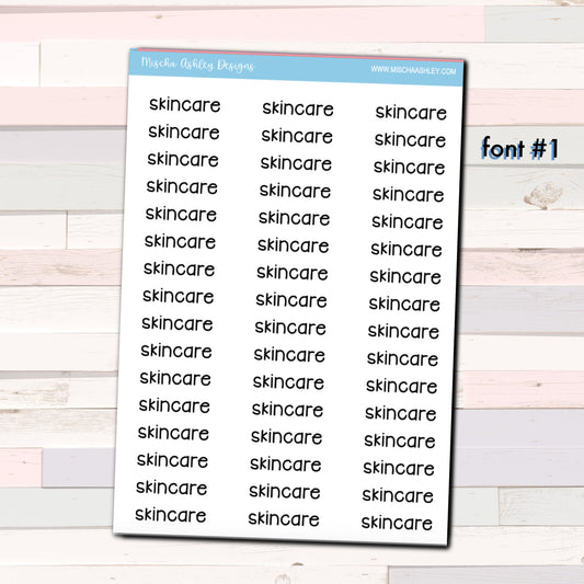 Script stickers | SKINCARE