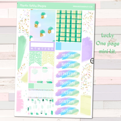Lucky - Weekly Sticker Kit - Erin Condren Vertical Planner