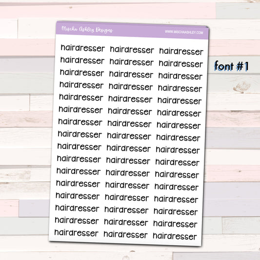 Script stickers | HAIRDRESSER