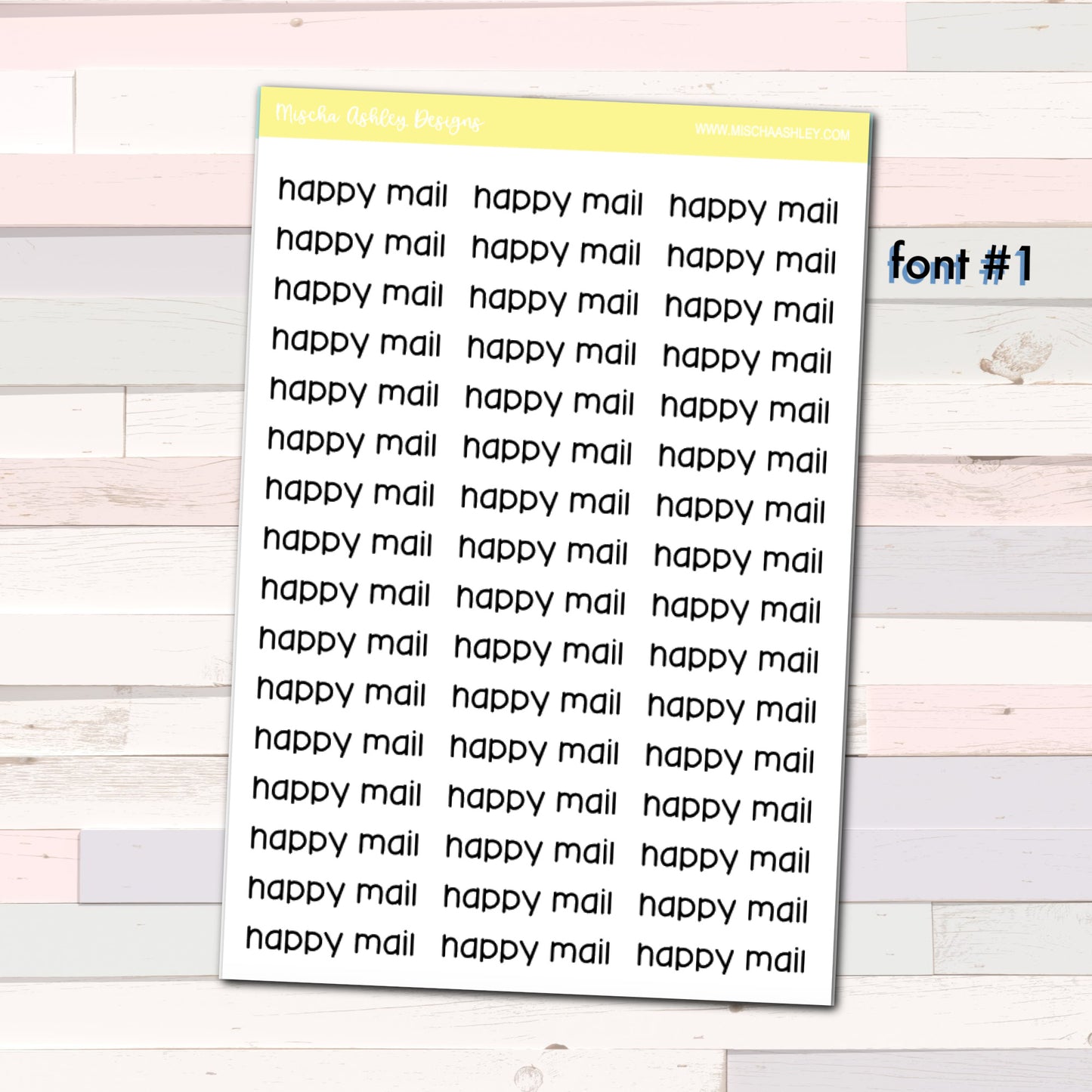 Script stickers | HAPPY MAIL
