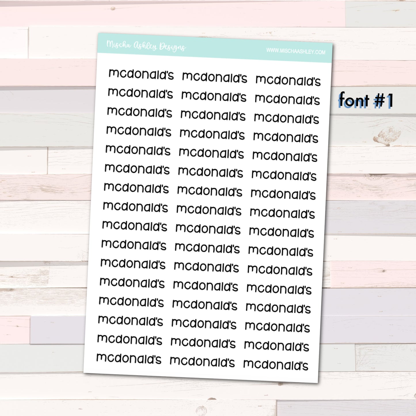 Script stickers | MCDONALDS