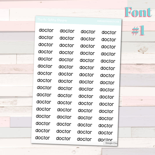 Script stickers | DOCTOR