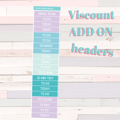 VISCOUNT - Weekly Sticker Kit - Erin Condren Vertical Planner