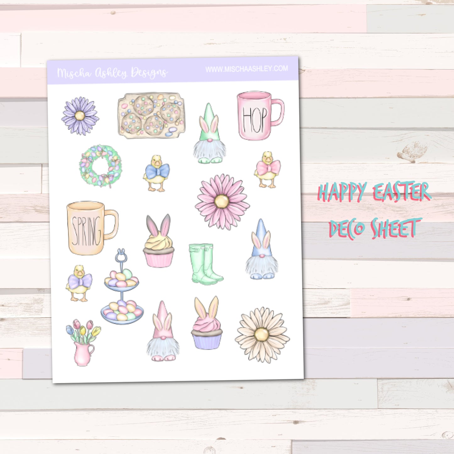 Happy Easter STICKERS deco sheet