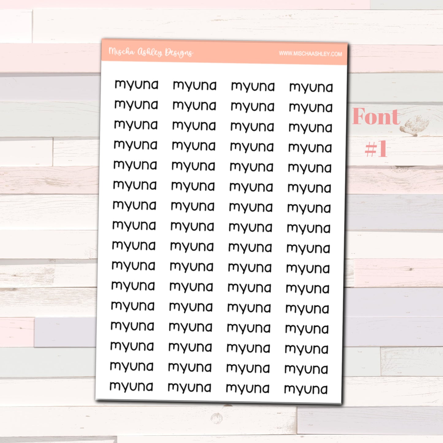 Script stickers | MYUNA