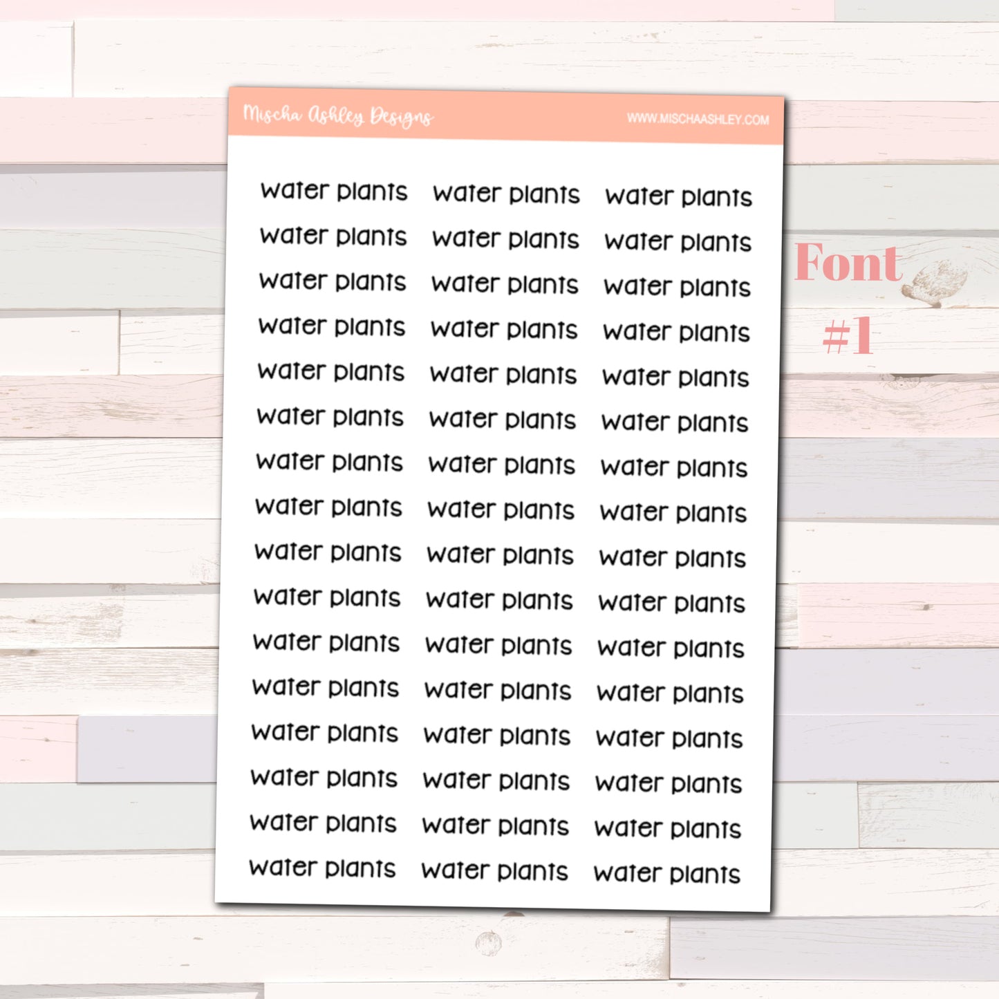 Script stickers | WATER PLANTS