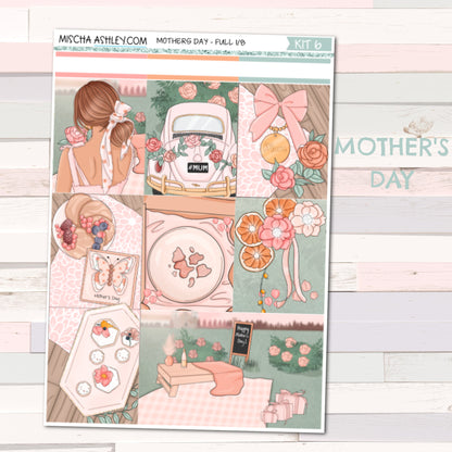 MOTHERS DAY - Weekly Sticker Kit - Erin Condren Vertical Planner