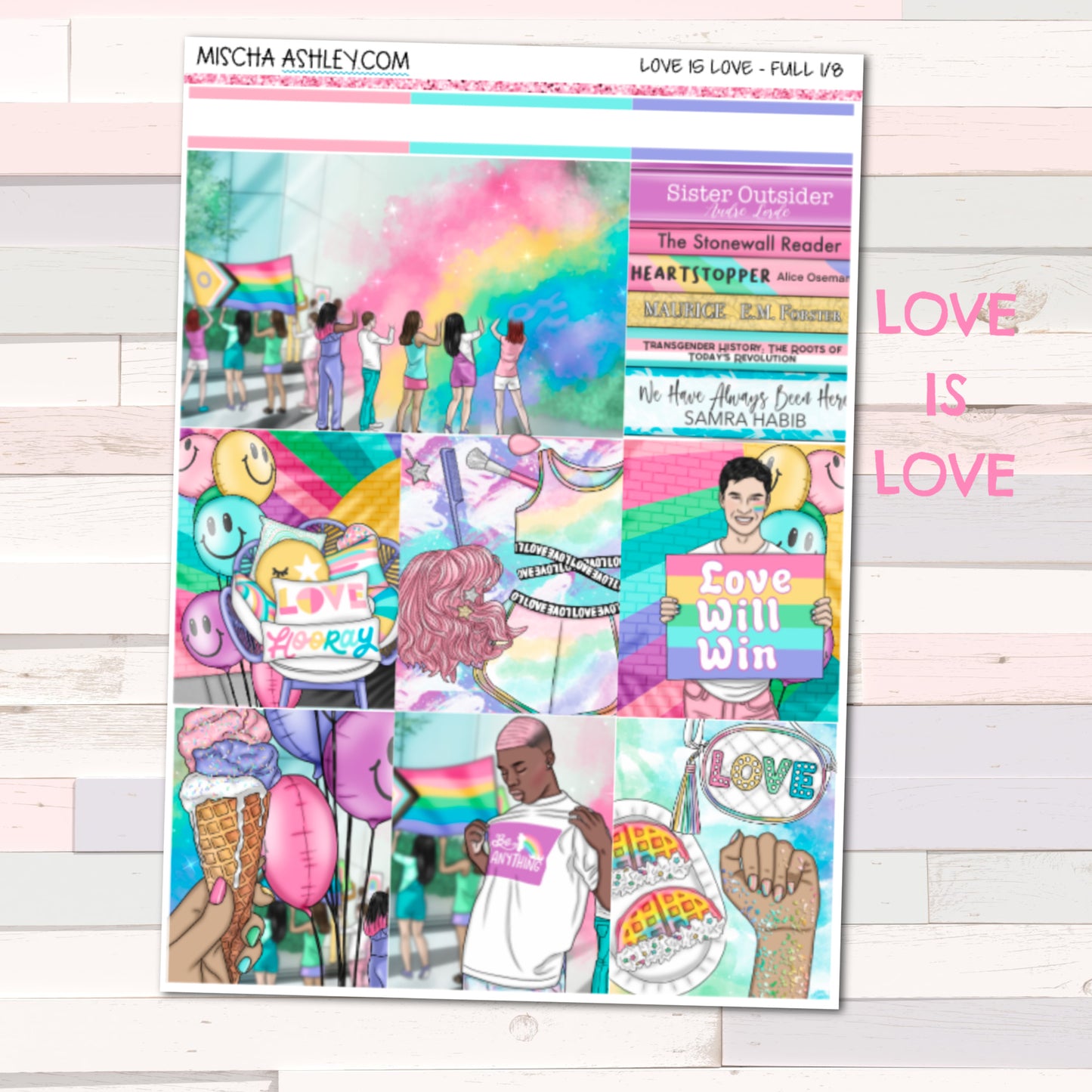 Love is Love - Weekly Sticker Kit - Erin Condren Planner Stickers