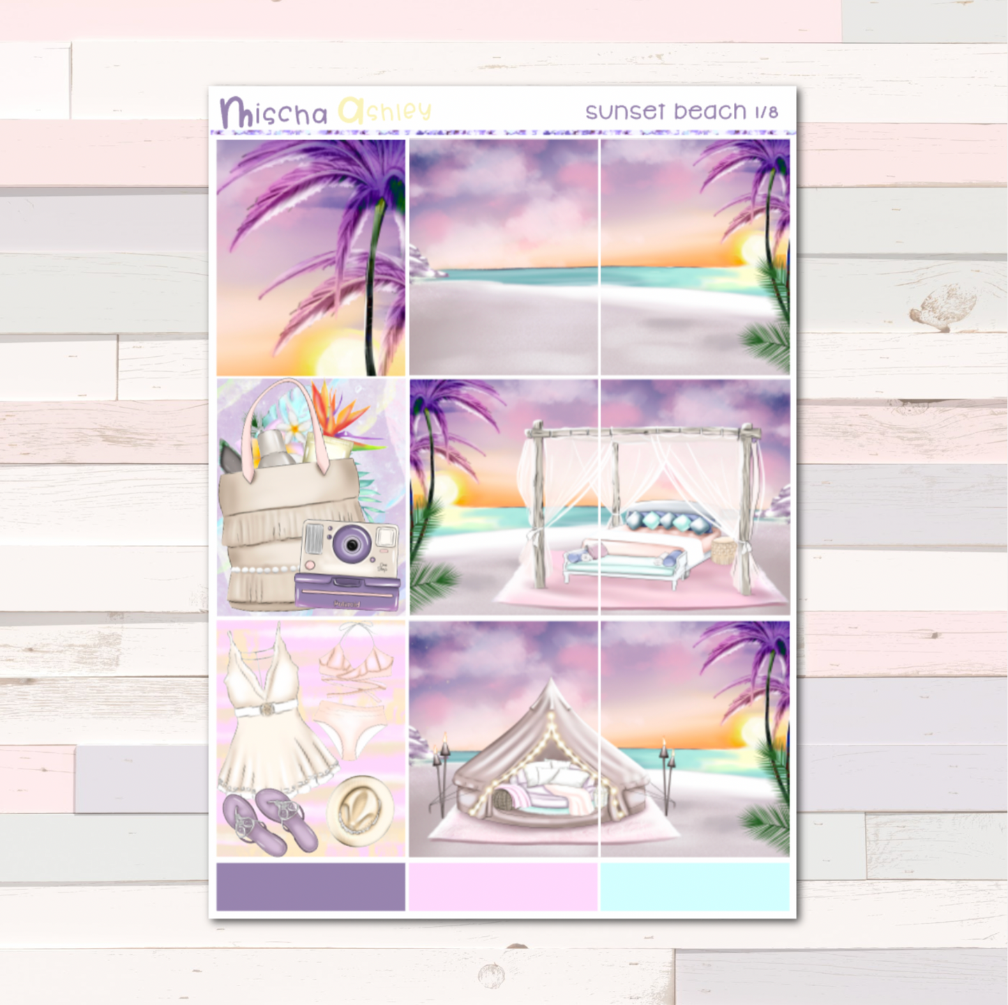 Sunset Beach | Weekly Sticker Kit