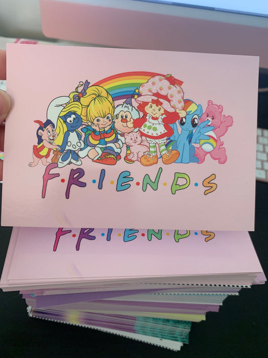 80’s friends A6 postcard