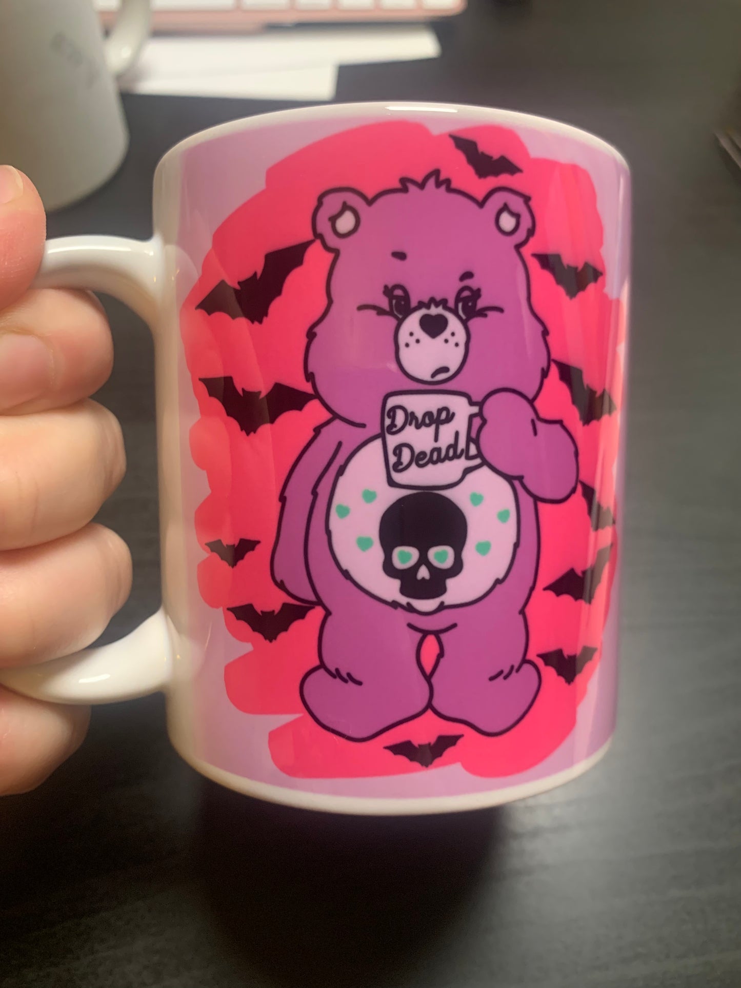 Drop dead care bear Mug | Cute cup | Cute mug
